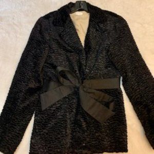 Ruth Black Chenille Wrap Jacket 8